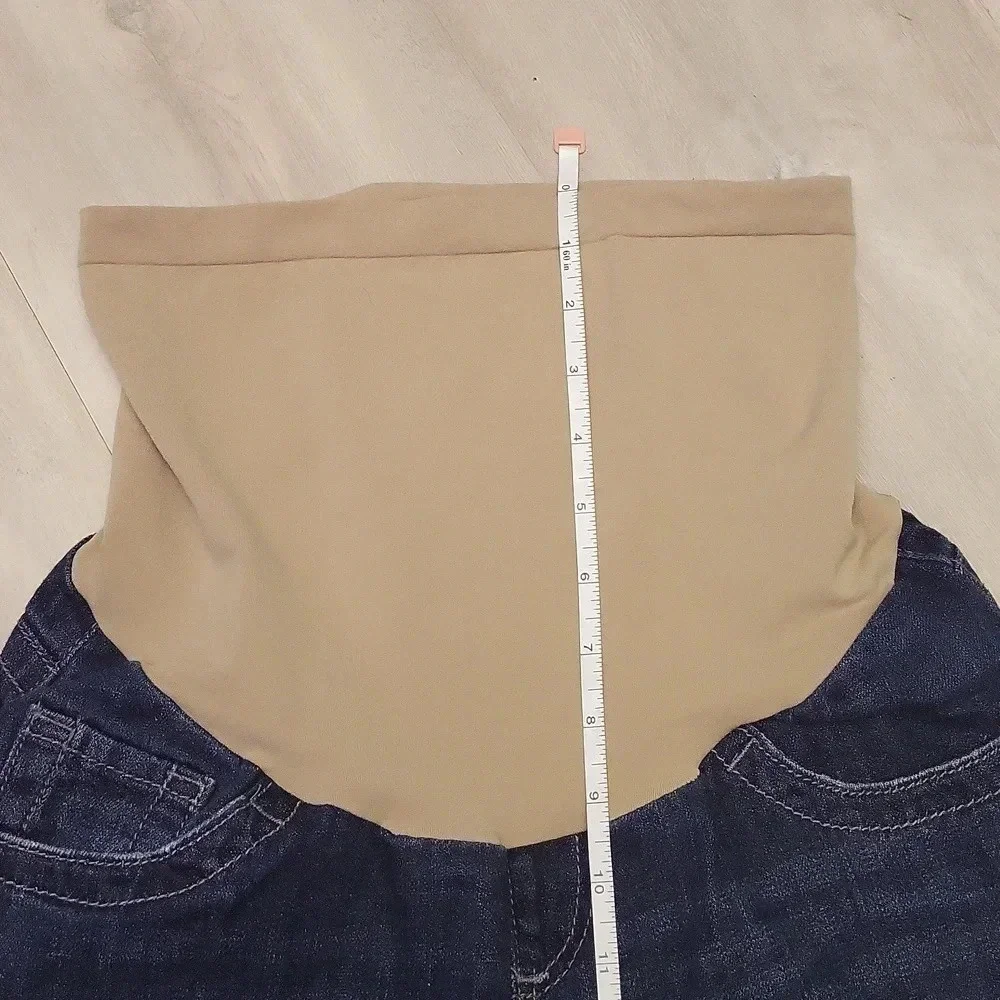 Indigo Blue Maternity Jeans Dark Wash 5 Pocket Support Belly‎ Womens Size XS